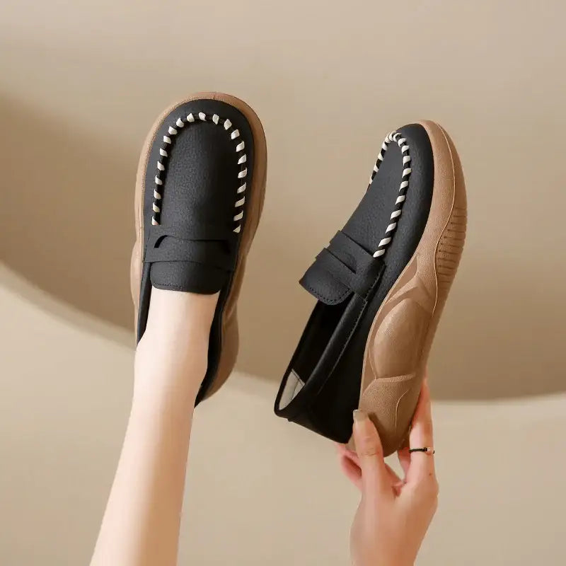 Soft-soled pure cowhide corrective loafers - MxZap