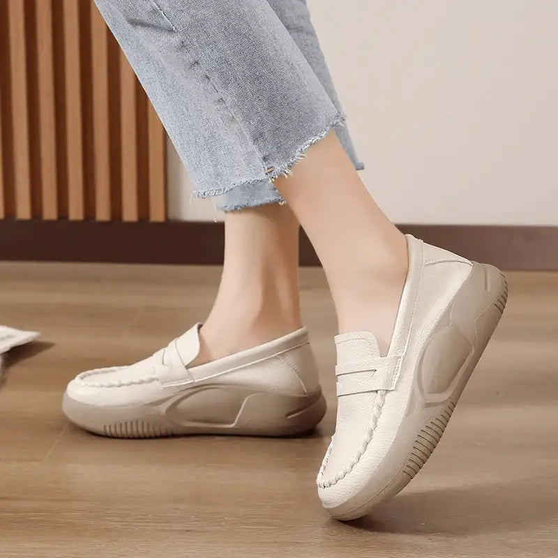Soft-soled pure cowhide corrective loafers - MxZap