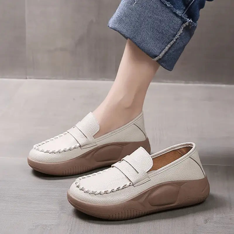 Soft-soled pure cowhide corrective loafers - MxZap
