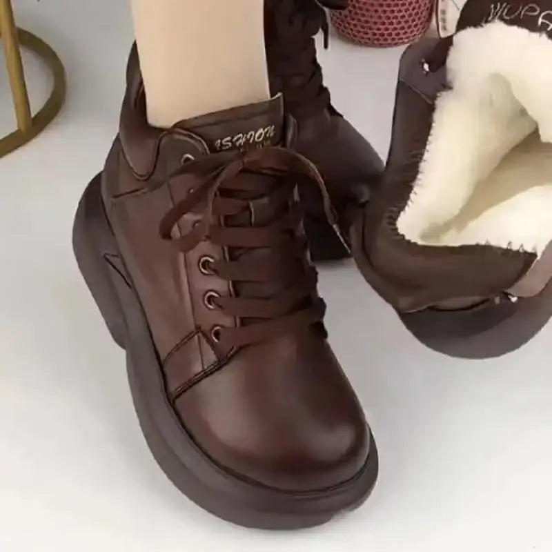 100-cuero-autenticobotas-cortas-de-lana MxZap