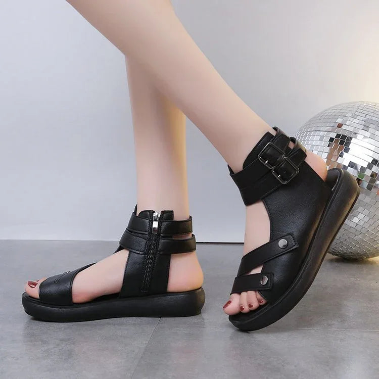 Sandalias romanas con plataforma