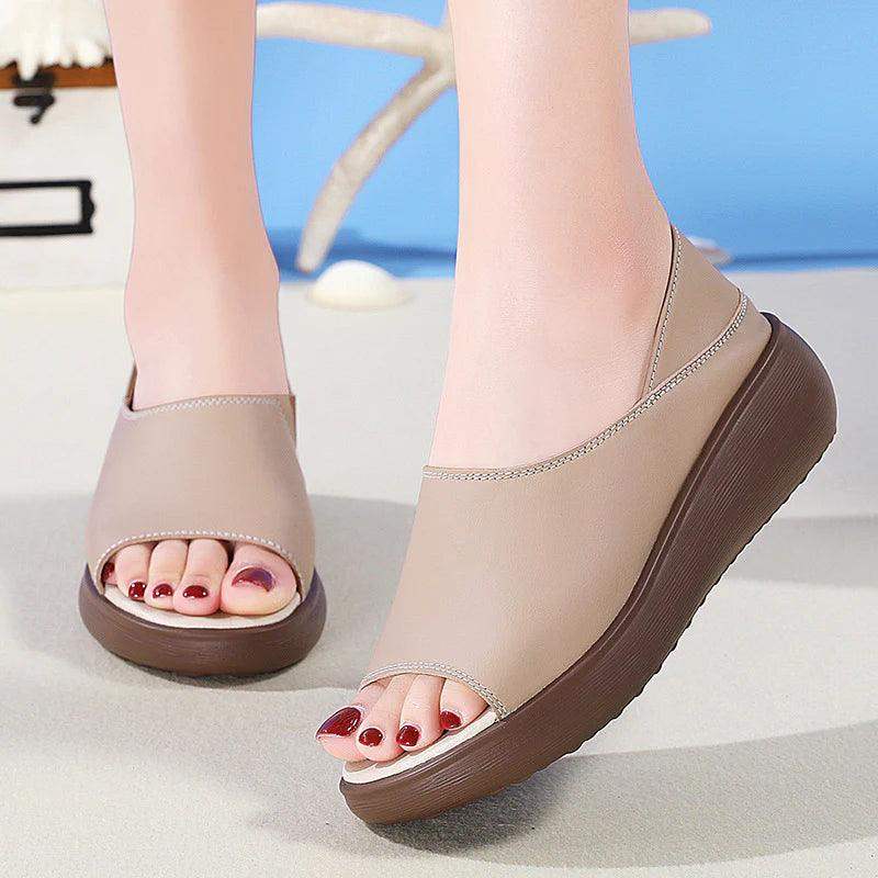 sandalias perezosas suela gruesa