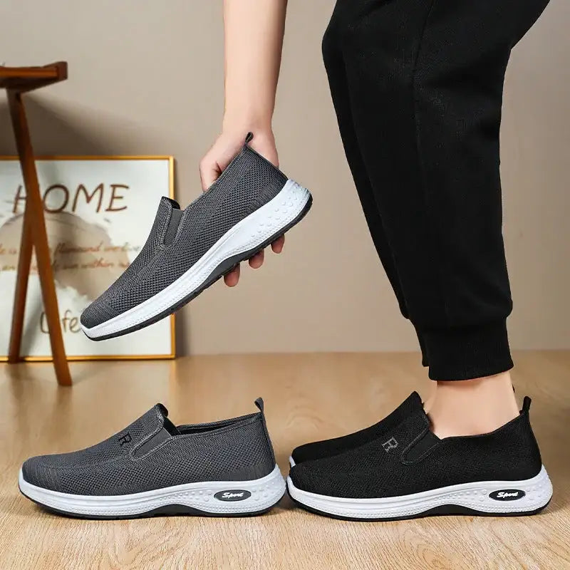 Zapatillas de malla voladoras de verano sin cordones