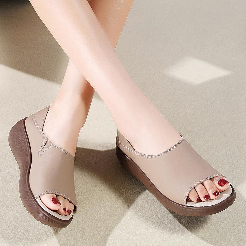 sandalias perezosas suela gruesa