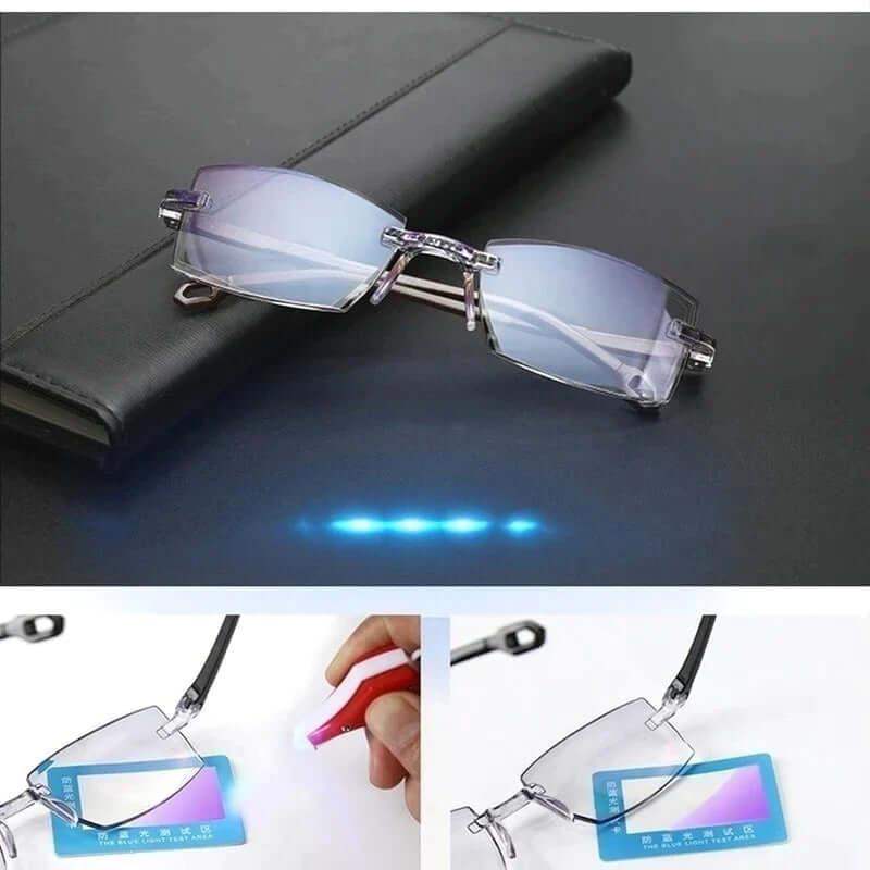 2024 nuevas gafas anti-luz azul con corte de borde sin montura - MxZap