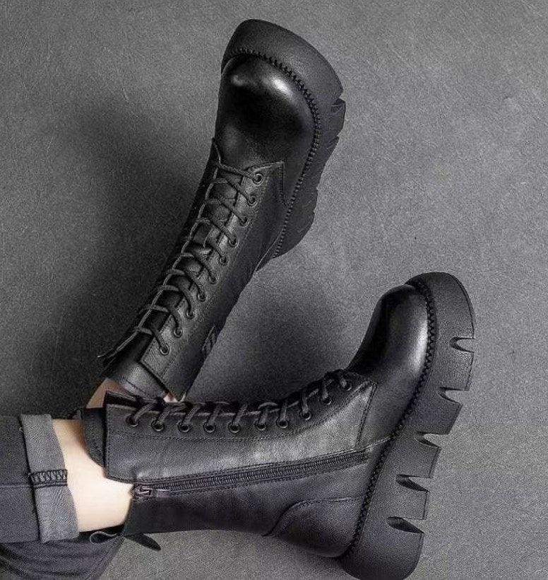 ModaMuseTM 2.0-botas de cuero retro para mujer - MxZap