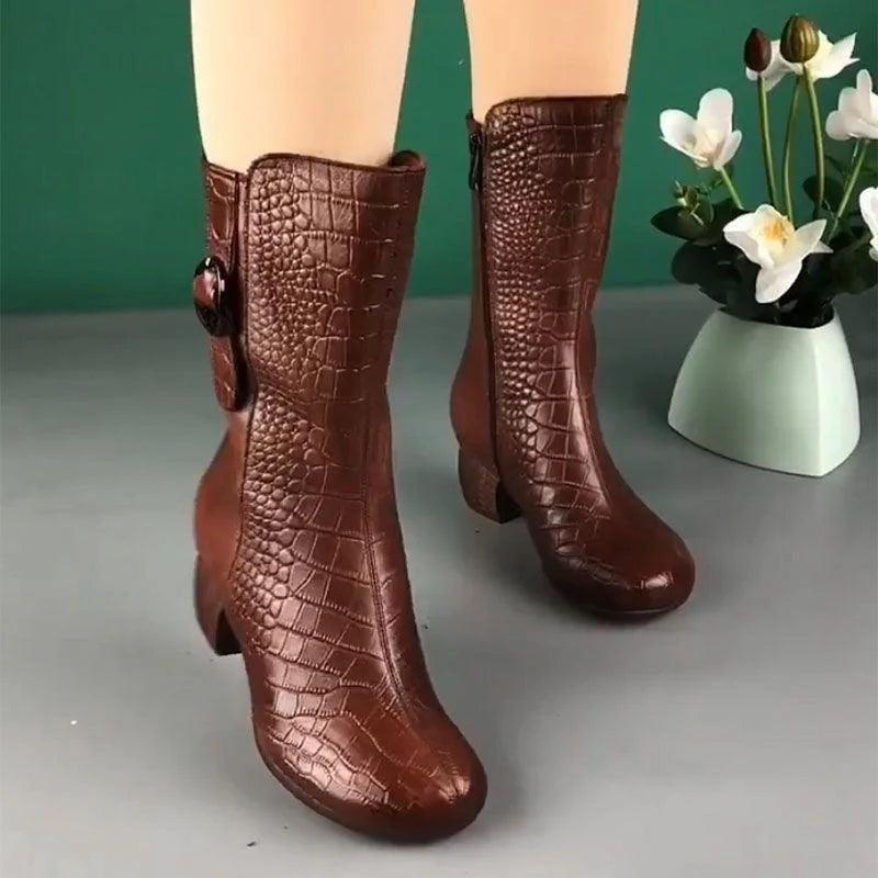 Botas de media pantorrilla estampadas - MxZap
