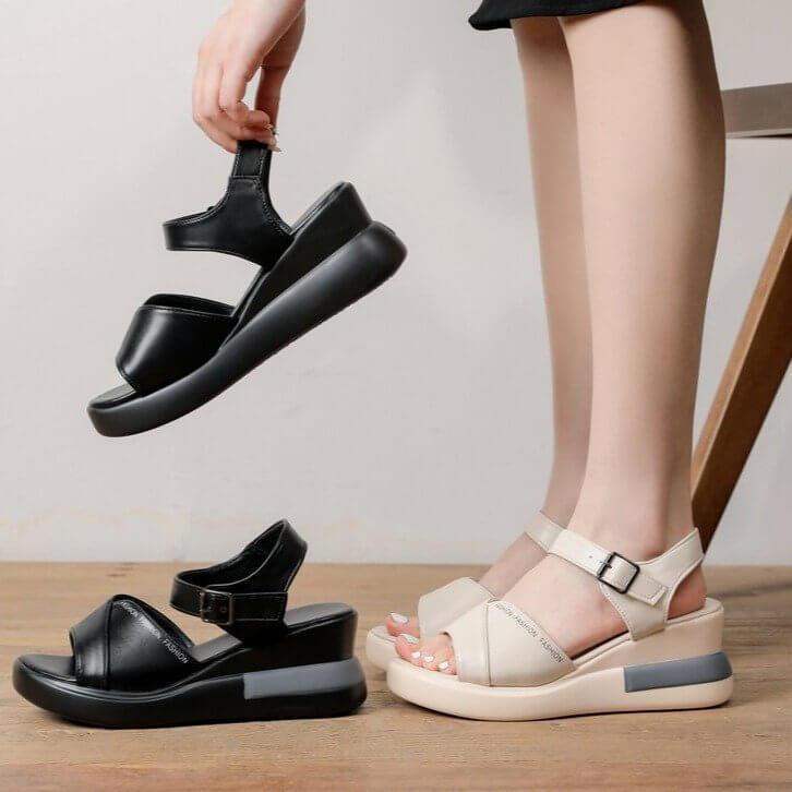 Sandalias boca de pez con hebillas - MxZap