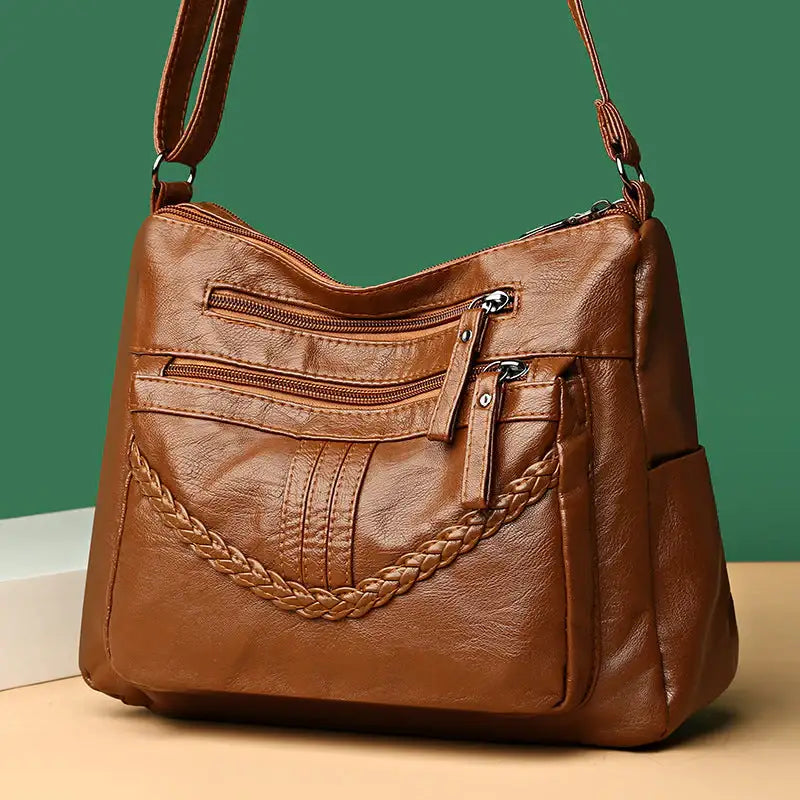 Bolso bandolera de piel suave de moda