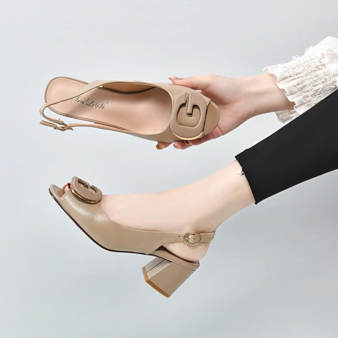 Sandalias cómodas tacón bloque