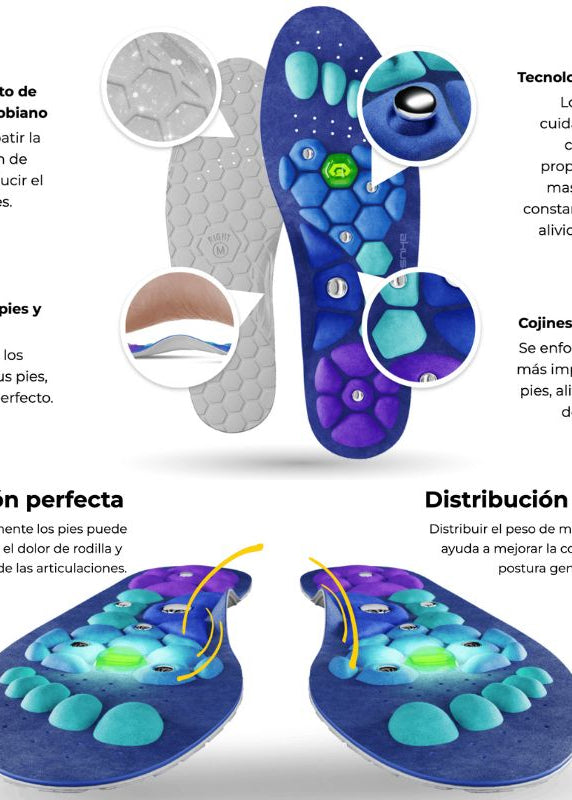 2 pares de regalos: plantillas de masaje magnético