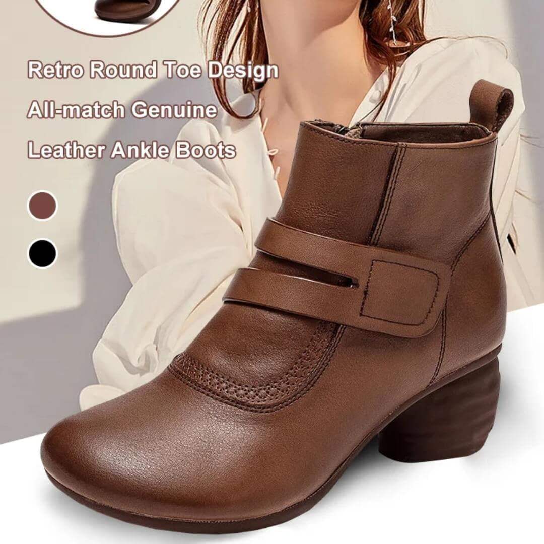 botas cortas retro grueso - MxZap