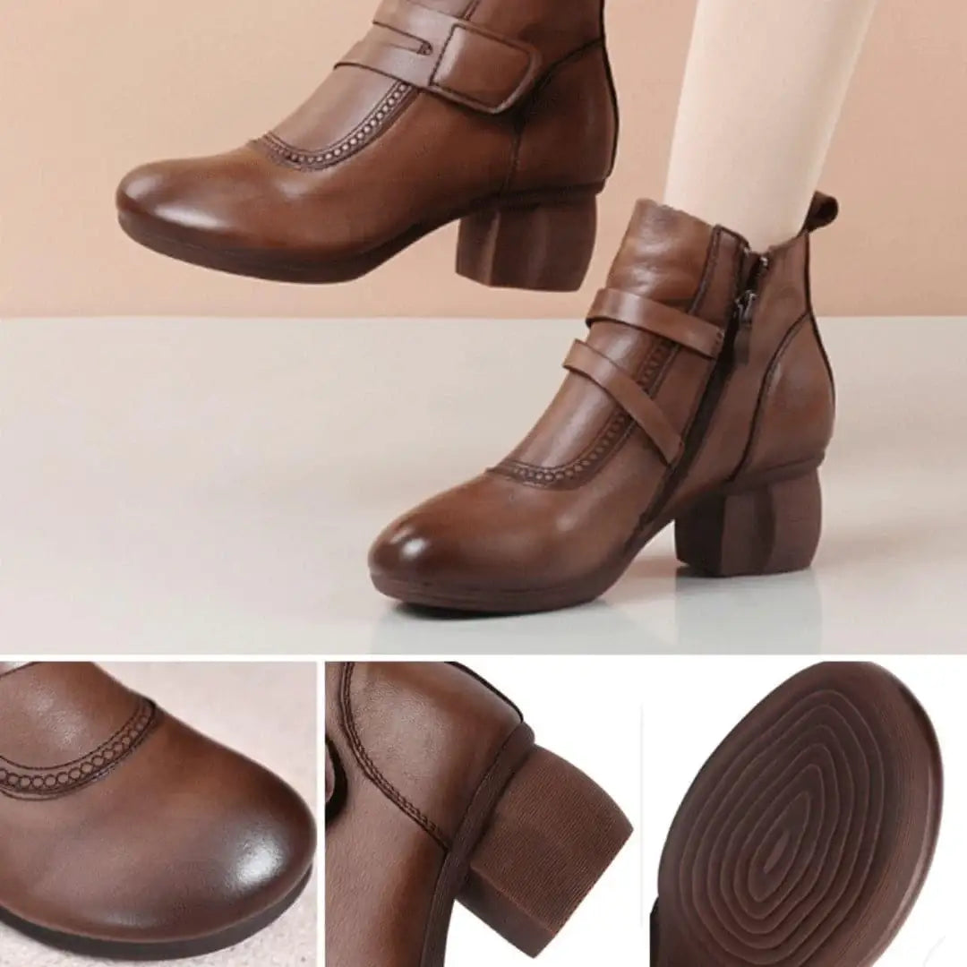 botas cortas retro grueso - MxZap