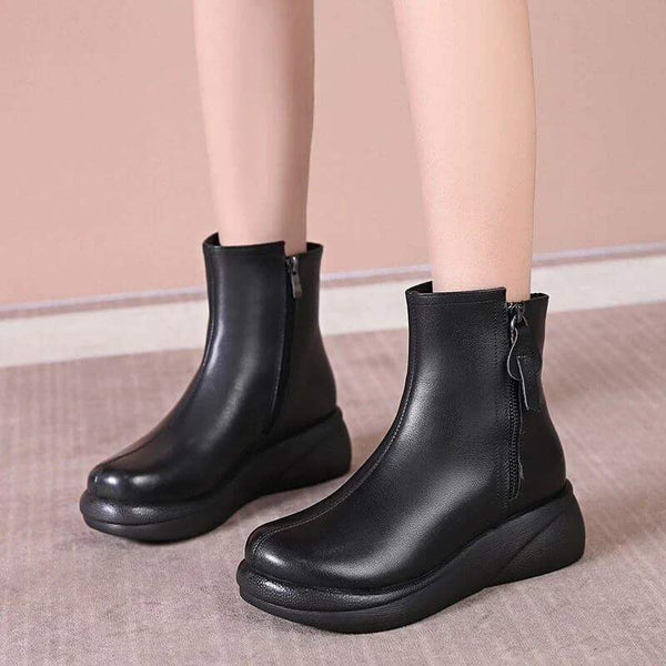 botas gruesas con cremallera lateral - MxZap