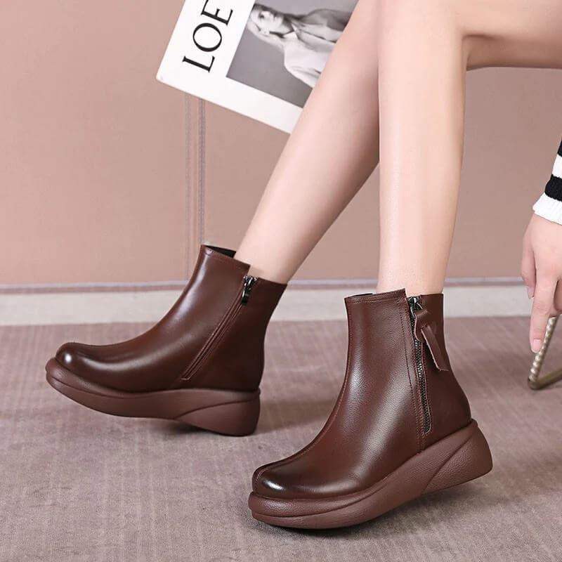 botas gruesas con cremallera lateral - MxZap