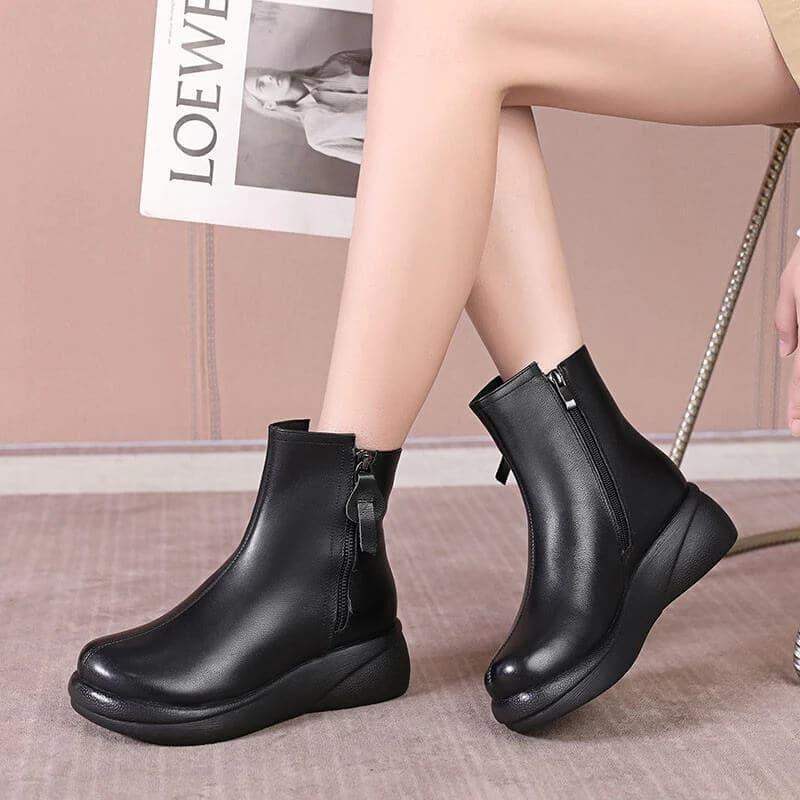 botas gruesas con cremallera lateral - MxZap