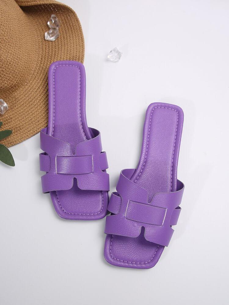 Chanclas planas de banda única para mujer - MxZap