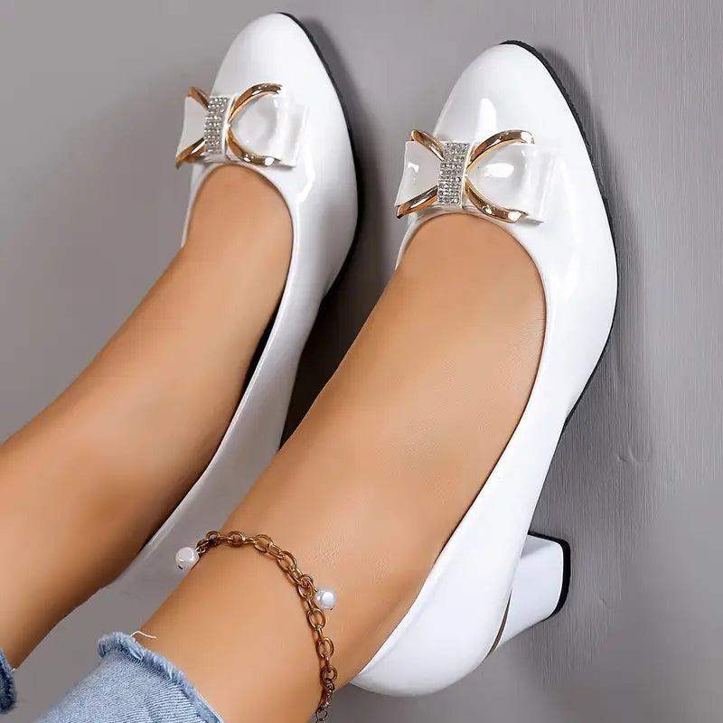 De mujer Bowknot Tacones gruesos - MxZap