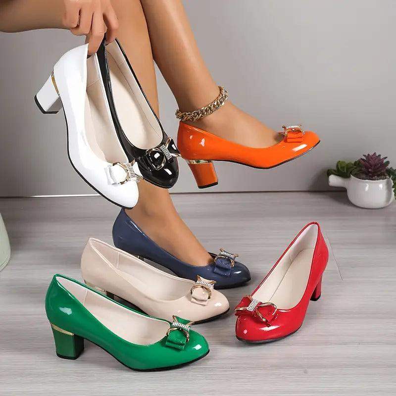 De mujer Bowknot Tacones gruesos - MxZap