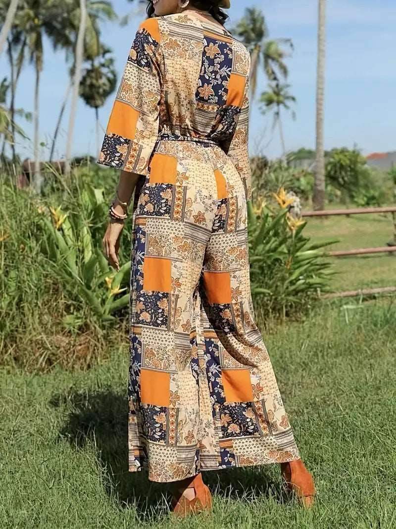 falda larga estampada