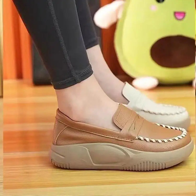 Soft-soled pure cowhide corrective loafers - MxZap