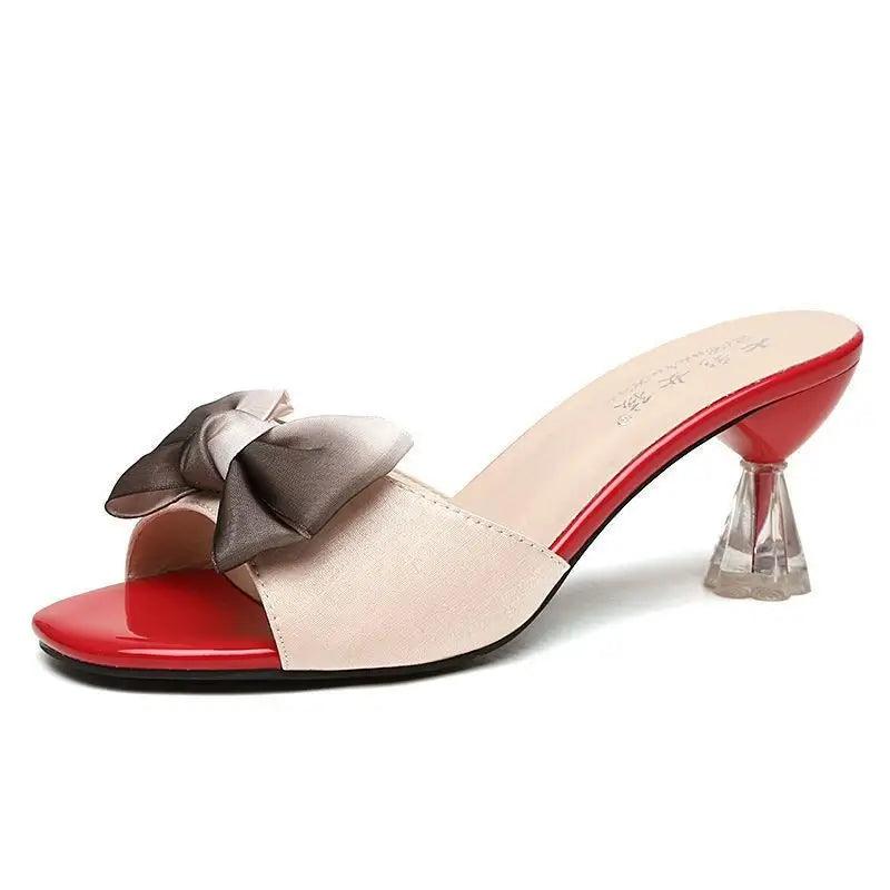 sandalias de mariposa de tacón bajo