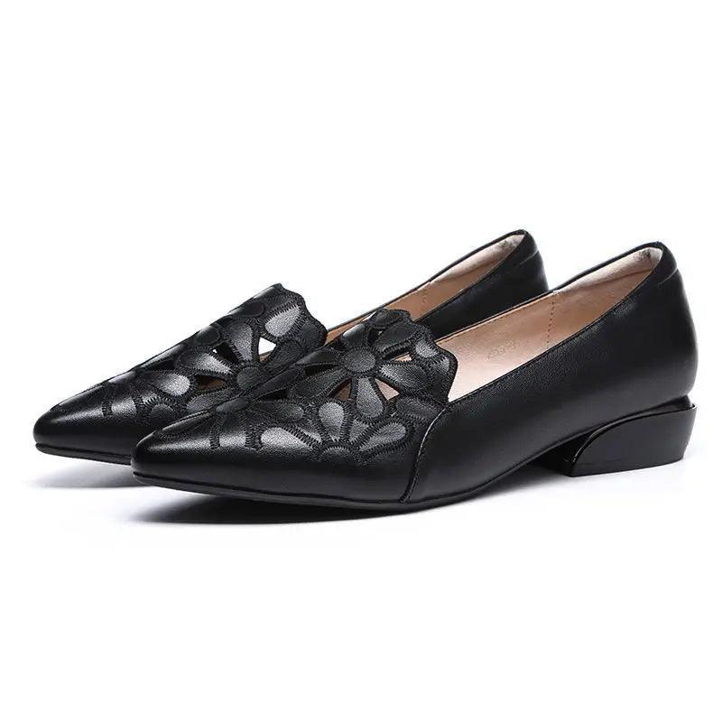 zapatos florales huecos