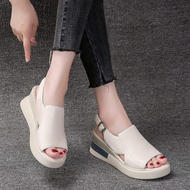 Sandalias boca de pez con hebillas - MxZap