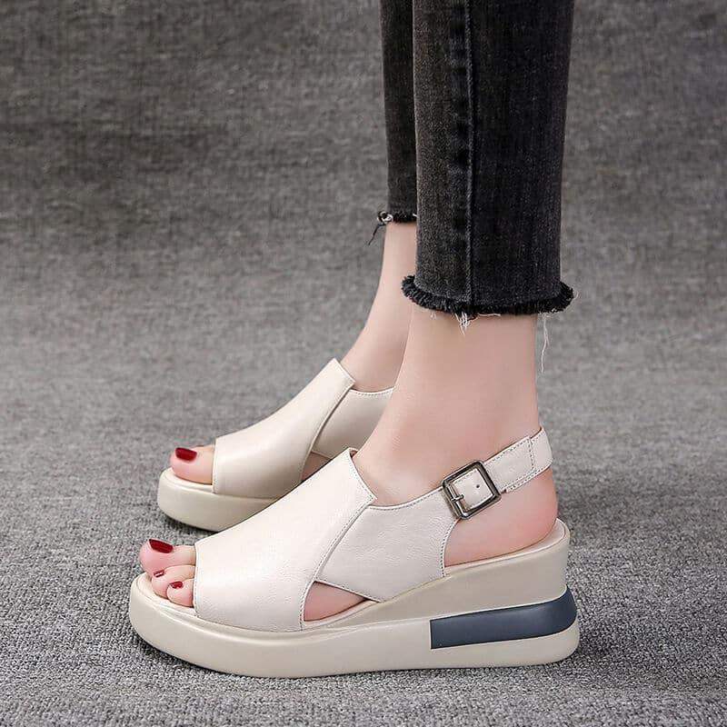 Sandalias boca de pez con hebillas - MxZap