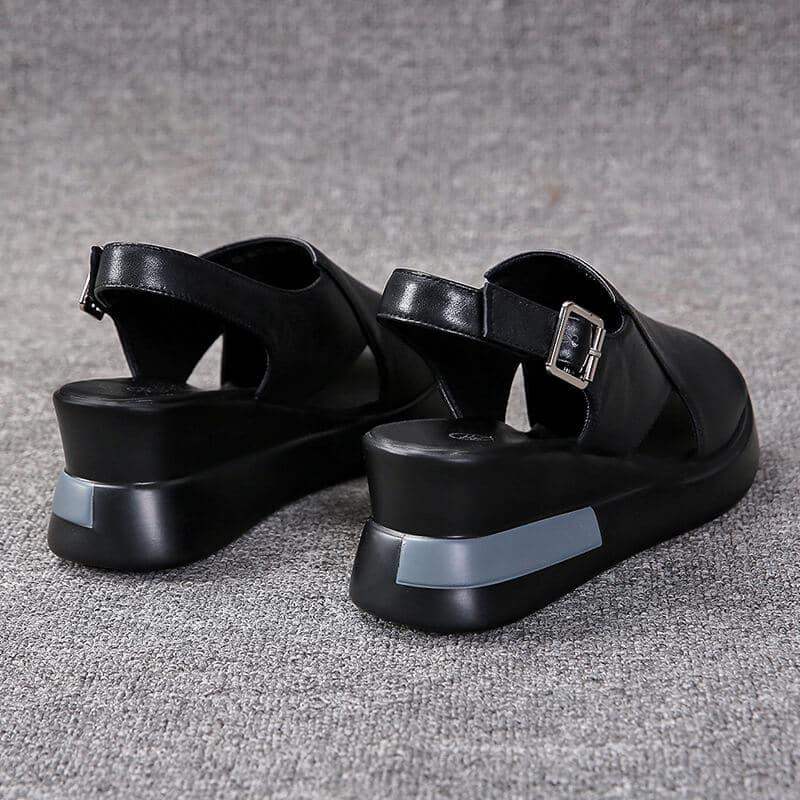 Sandalias boca de pez con hebillas - MxZap