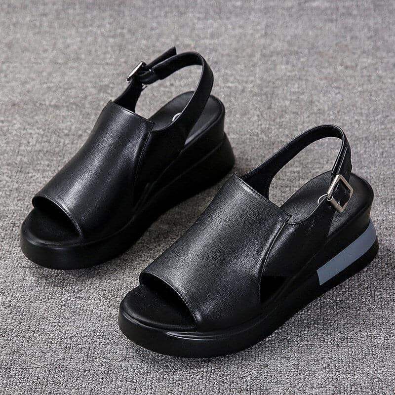Sandalias boca de pez con hebillas - MxZap