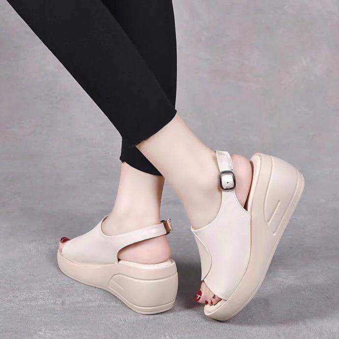Sandalias boca pescado suela gruesa - MxZap