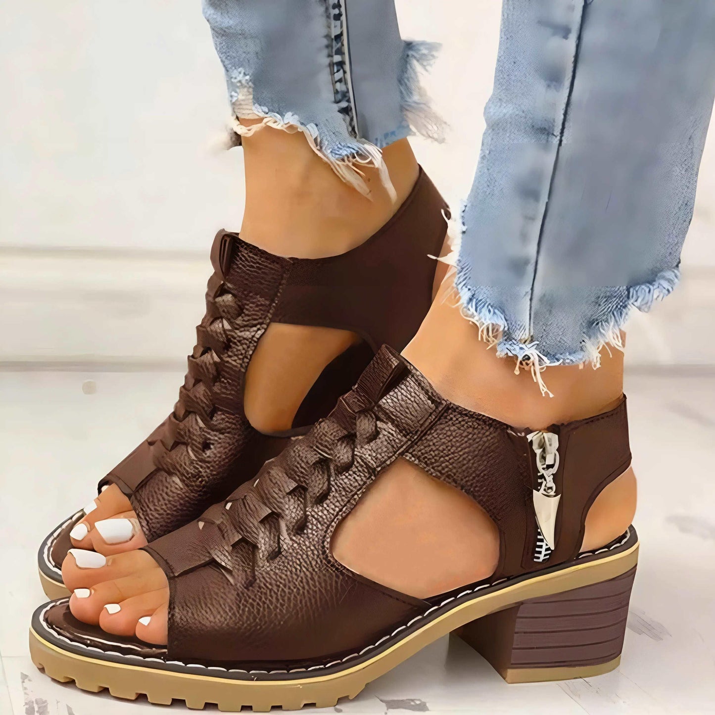 Sandalias con plataforma para mujer