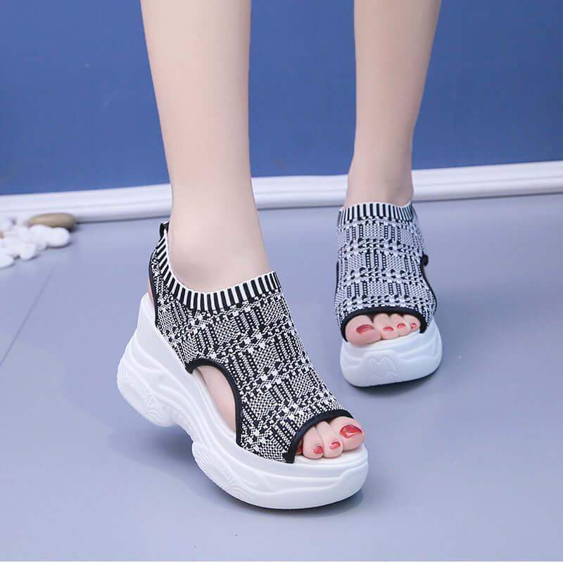 sandalias-de-plataforma-de-tejido-de-punto - MxZap