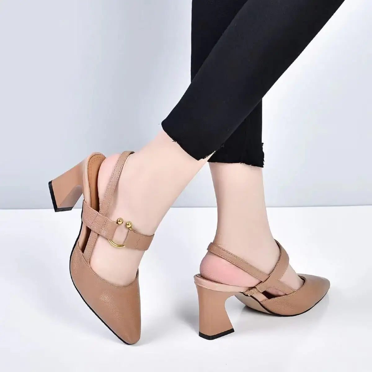 sandalias de tacón alto con hebilla - MxZap