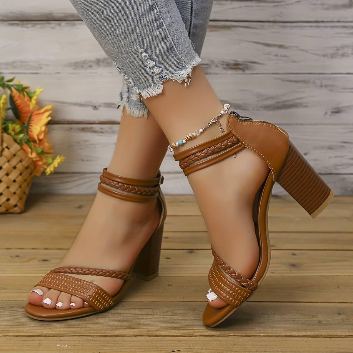 Tacones altos trenzados - MxZap