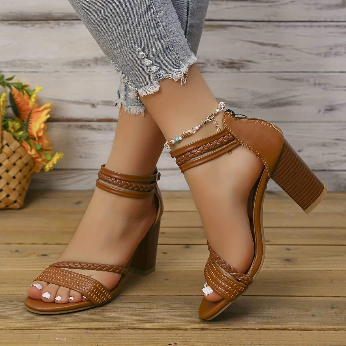 Tacones altos trenzados - MxZap