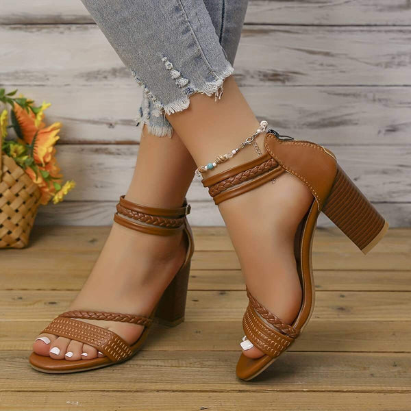 Tacones altos trenzados - MxZap
