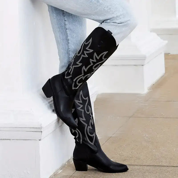 Botas media caña mujer piel suav - MxZap