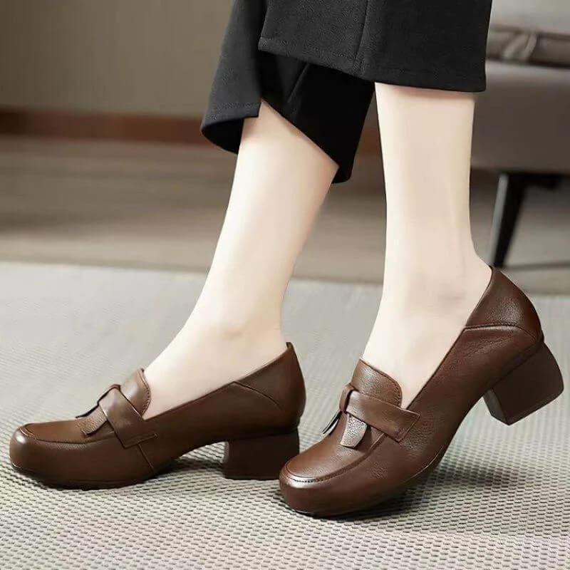 zapatos retro de cuero suave - MxZap