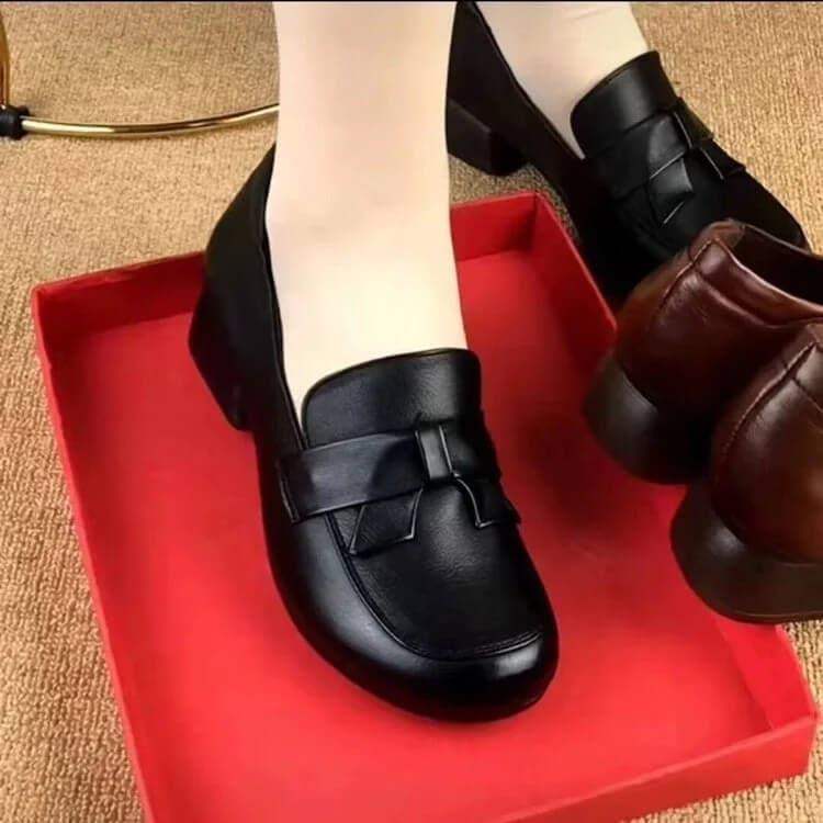 zapatos retro de cuero suave - MxZap