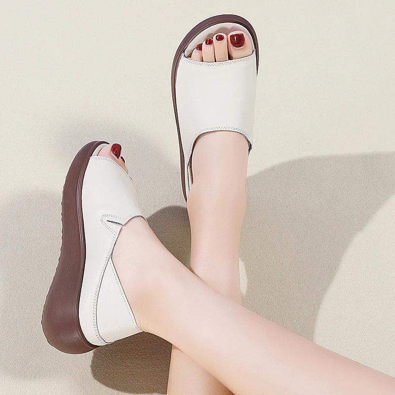 sandalias perezosas suela gruesa