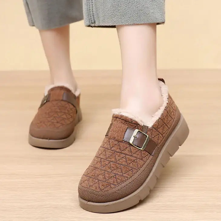 Zapatos de algodón cálido con forro polar