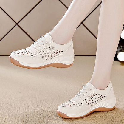 Bailarinas de piel suave caladas