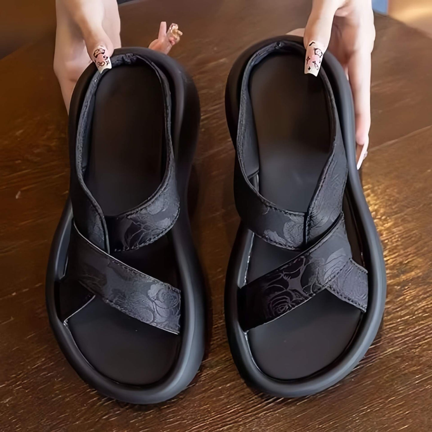 Sandalias de playa con plataforma