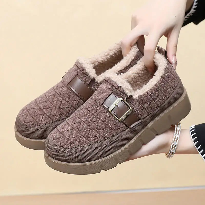 Zapatos de algodón cálido con forro polar