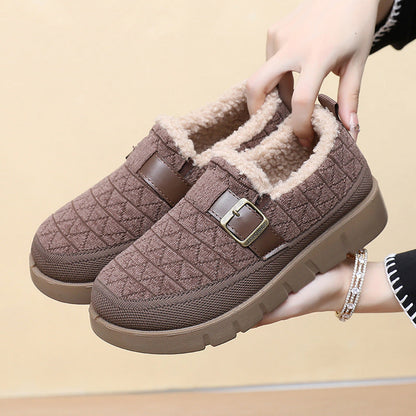 Zapatos de algodón cálido con forro polar