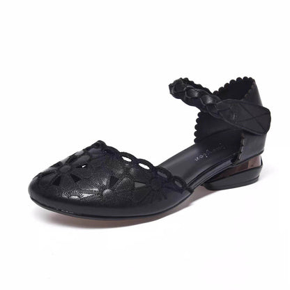 Sandalias florales con aberturas