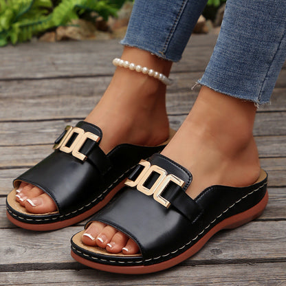 Pantuflas de piel de punta