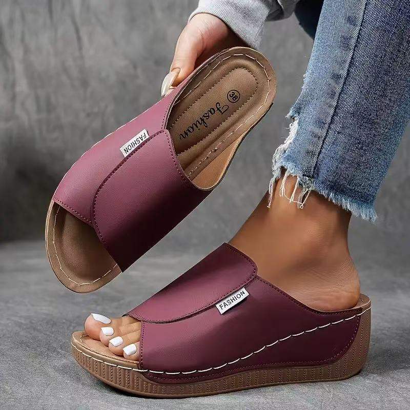 Sandalias deslizantes de color
